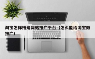 舞钢淘宝怎样搭建网站推广平台（怎么能给淘宝做推广）